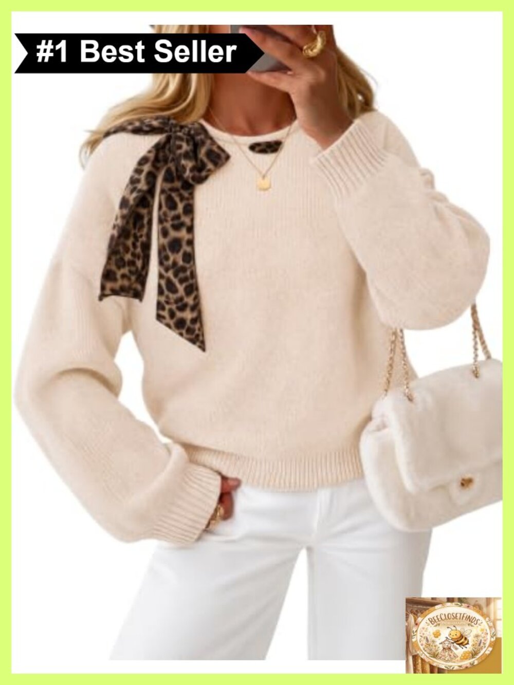 ZESICA Women's Fall Winter Oversized Bow Tie Sweater Pullover Crew Neck Long